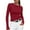 Red, variant on PRETTYGARDEN Women's Long Sleeve T Shirts Fall Clothes Casual Crewneck Ribbed Knit Slim Fitted Basic Going Out Tee Tops