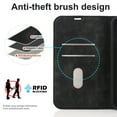 thumbnail image 6 of Feishell Wallet Case for iPhone 13,Built-in Magnet Compatible with Magsafe Charger,Premium PU Leather Magnetic Closure Flip Holder RFID Blocking Card Slots Anti-falling Phone Cover,Black, 6 of 12