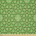 thumbnail image 2 of Ambesonne Modern Fabric by the Yard Microfiber, Stars Geometric Shapes, 10 Yards, Lime Green, 2 of 2
