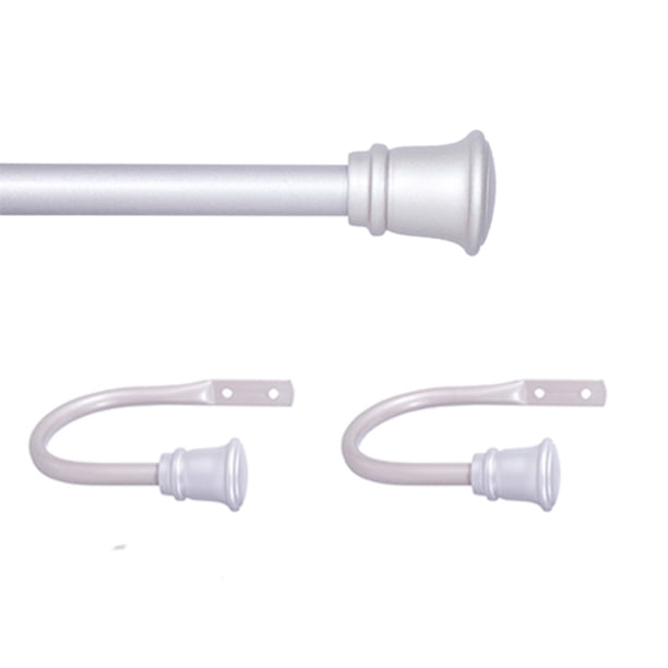 Trumpet 4884 in. Decorative Curtain Rod & Holdback Set, 5/8 in