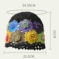 thumbnail image 2 of YooGuoGuo Crochet Beanie Hat for Women Men Y2k Floral Boho Knitted Beanie Cotton Flower Patterned Slouchy Skull Cap Lace Head Wrap, 2 of 7