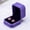 Purple, variant on Heart Square Velvet Necklace Earrings Ring Storage Case Jewelry Display Gift Box 1#