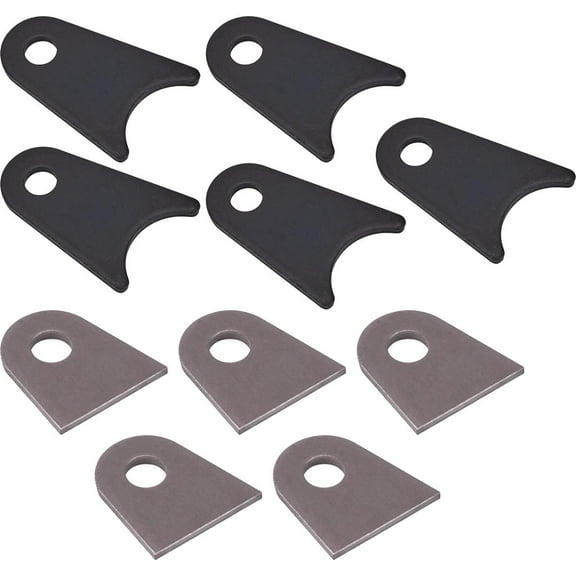 Speedway Motors Weld-On Chassis Tab Kit, Steel Radius Rod Brackets with 1/2 Inch Hole, Includes Five 1-3/4 Inch and Five 2-1/4 Inch Tabs for Universal Mounting