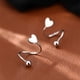 thumbnail image 5 of Clavos para orejas con tornillo de resorte, joyería para orejas de plata de ley para mujer, aretes de nicho avanzados, temperamento, amor, clavos para orejas con hueso, 5 of 6