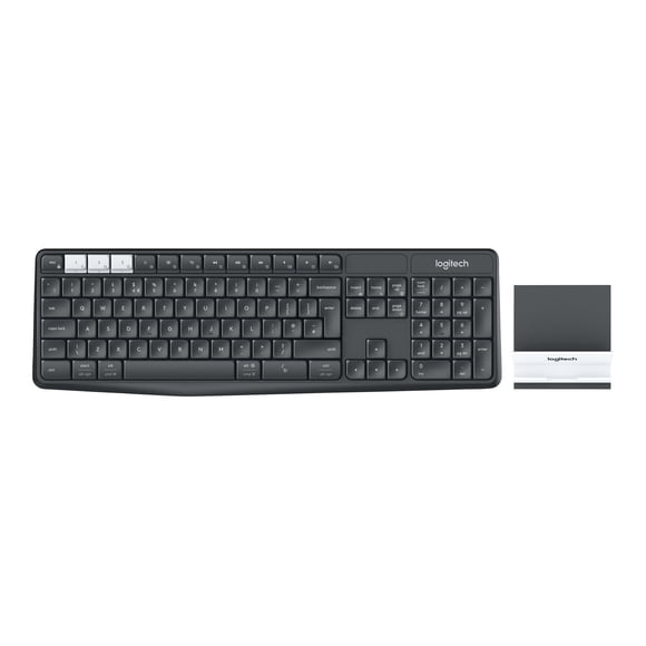 Logitech K375s Multi-Device - Clavier - Bluetooth, 2,4 GHz - graphite, Blanc Cassé