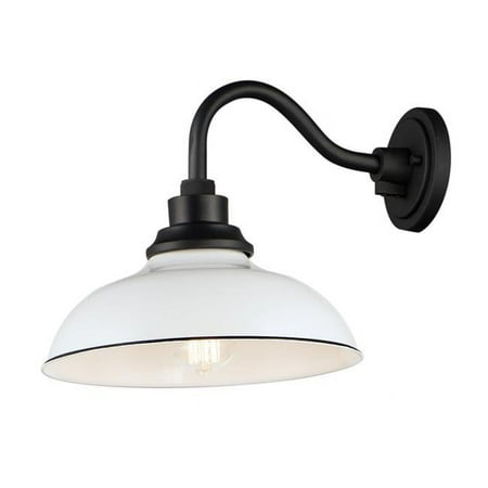 

11.25 x 12 in. Granville Outdoor Wall Mount White & Black