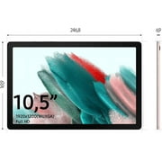 SAMSUNG Galaxy Tab A8 WiFi Android Tablet, 10.5 inch Touchscreen (1920x1200) LCD Screen, 32GB Storage, Bluetooth, Android 11 OS, Pink Gold + Mazepoly Accessories