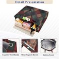 thumbnail image 3 of FORMRS Womens Corduroy Tote Bag Crossbody Shoulder Handbag with Pocket, Red Tartan Pattern, 3 of 7