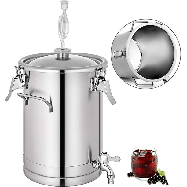 VEVOR 4 Gallon Brew Bucket Fermenter Home Brewing Barrel Beer Homebrew