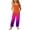 1-Orange58, variant on Oiyii Girls Casual Loose Fit Overalls Solid Soft Strap Jumpsuit with Pockets, Sizes 5-14