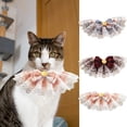 thumbnail image 3 of Eoperou Pet Bibs Eye-catching Wear Resistant Polyester Fashion Badge Pet Collar Lace Bib for Photography, 3 of 8