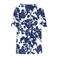 thumbnail image 3 of Oplxuo Womens Plus Size Tops Summer Casual Floral Print Shirts Short Sleeve Crew Neck Blouses Flowy Pleated Tunics, 3 of 4