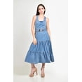 thumbnail image 1 of Vestido denim con cinto Roman Fashion /Juvenil, 41548 (Azul medio) azul M, 1 of 6