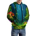thumbnail image 5 of Enchanted Forest Night Scene Men's Women Vintage 3D Hooded Sweatshirt - All-Season Loose Fit Streetwear, 5 of 6