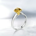 thumbnail image 4 of Gem Stone King 1.30 Ct 7mm Round Yellow Citrine 925 Silver and 10K Yellow Gold Ring Ring (Size 6), 4 of 4