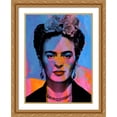 thumbnail image 2 of Stephen Chambers 15x18 Gold Ornate Wood Framed With Double Matting Wall Art Titled - Frida Brightcolors, 2 of 6