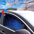 thumbnail image 1 of Car Side Window Sun Shade Car Curtain Pleated Suction Magnetic (Blue Star, Front Seat 2pcs), 1 of 7