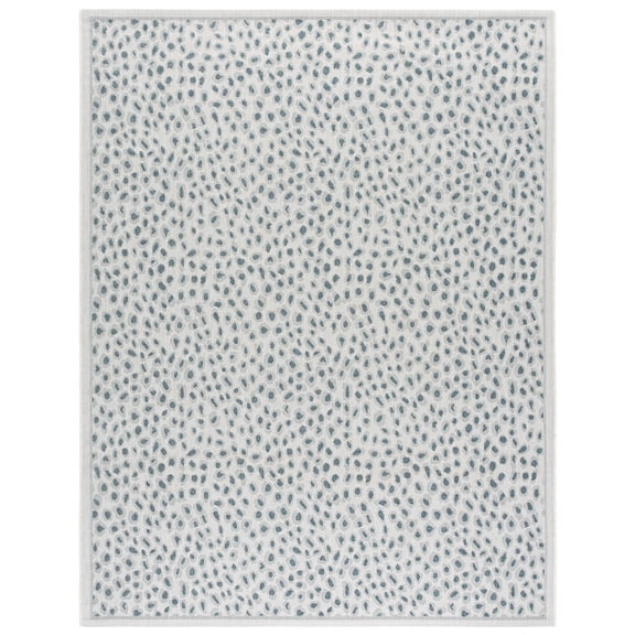 SAFAVIEH Courtyard Otis Spotted Indoor/Outdoor Area Rug, Ivory/Blue, 9' x 12'