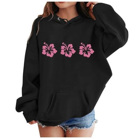 

Hoodies for Kids Girls y2k Girl s Hoodie Long Sleeve Soft Sweatshirt Graphic Hoody Kids Cute Pullovers Top Clothes for Girls Breathable Sweat Wicking and Warm Hoodie Black 110