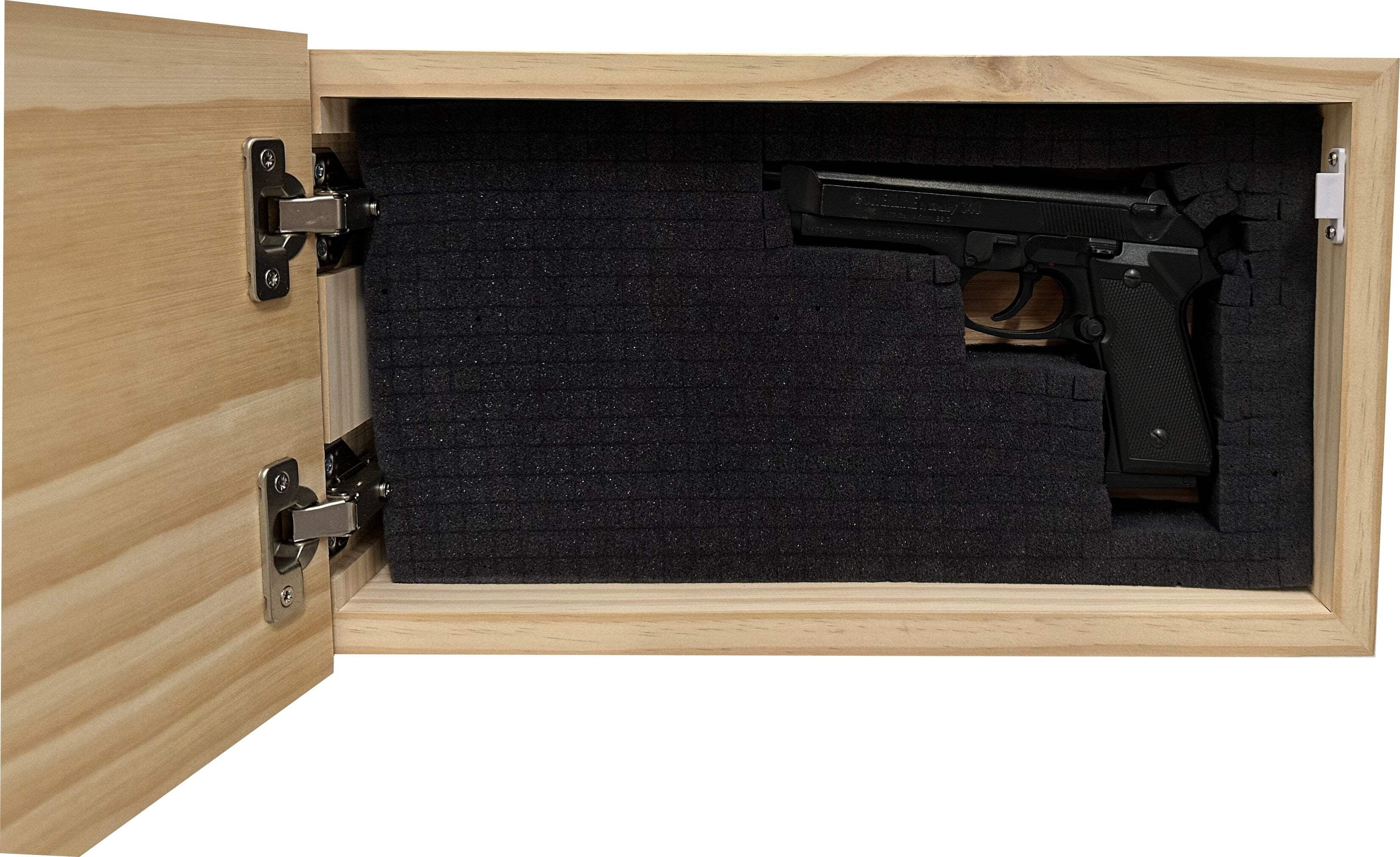 Bellewood Designs American Flag Decorative  Secure Wall-Mounted Gun Cabinet (Black)