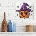 thumbnail image 3 of Square Wall Clock Silent Non-Ticking Battery Operated Retro 7.78" Clock for Bedroom Living Room Decor Cute Cartoon Pumpkin, 3 of 8