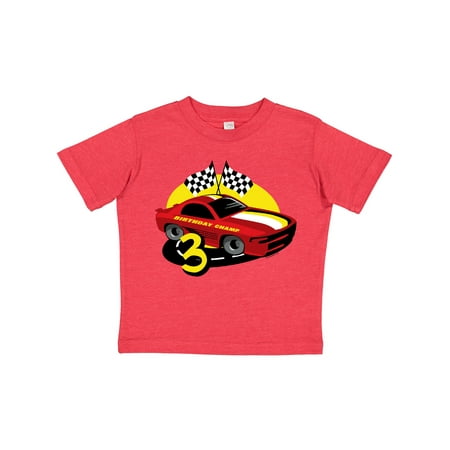 

Inktastic Race Car 3rd Birthday Gift Toddler Boy Girl T-Shirt