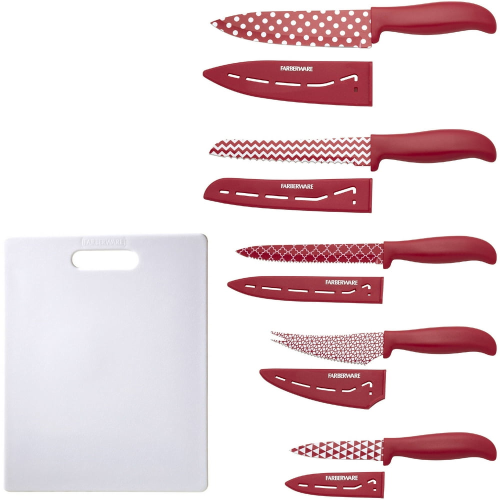 Farberware 11Piece StickResistant Knife and Cutting Board Set