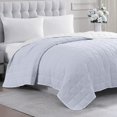 thumbnail image 1 of Casa Platino Manta De Cama Prelavada Tamaño Queen - Manta Ultra Suave Y Ligera Tamaño Queen - Manta Queen Para Todas Las Estaciones - Manta Alternativa De Plumón Reversible Queen - Rayas Azul Blanco, 1 of 1