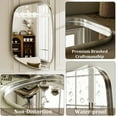 thumbnail image 4 of BEAUTYPEAK 40"x26" Irregular Wall Mirror Asymmetrical Decorative Bathroom Mirror Deep Frame, Silver, 4 of 7