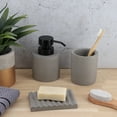 thumbnail image 3 of Concrete Cement Hand Soap Dish, Ribbed Drainage Design, Gray, 3 of 6