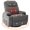Gray, variant on Comfy Recliner Chair with Massage & Heat, 360° Swivel Rock Recliner with Overstuffed Arms, 2 Cup Holders & Side Pocket for Living Room