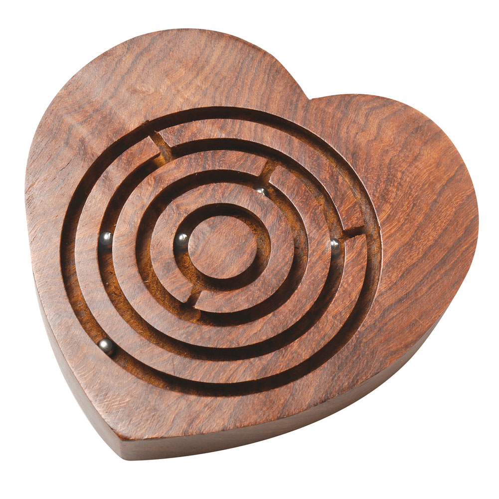 Labyrinth Game Indian Rosewood Handcarved Wood