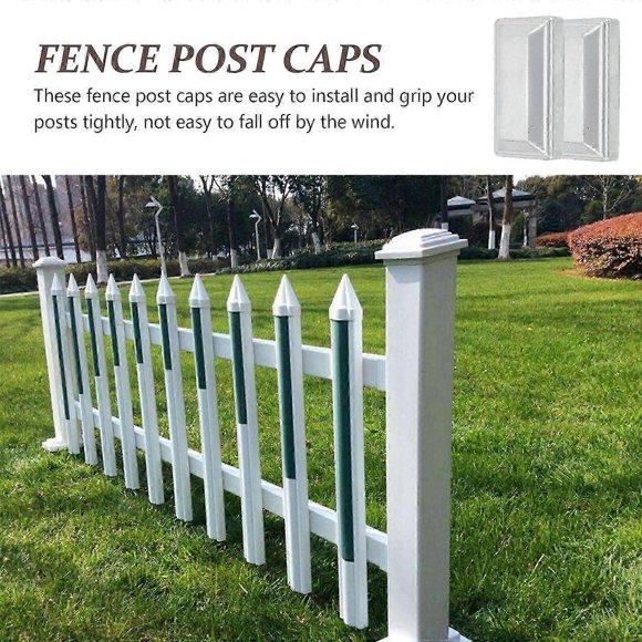 4Pcs Post Caps Cover Decorative Fence Post Caps Replacement Rectangle Post Covers-Yvan