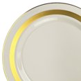 thumbnail image 3 of " OCCASIONS " 120 Pieces Pack, Heavyweight Disposable Wedding Party Plastic Bowls (14oz Soup Bowl, Soleil Ivory & Gold), 3 of 5