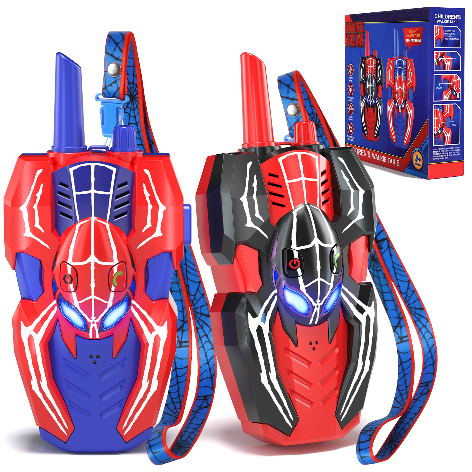 KWANITHINK Spider Kids Walkie Talkies 2-Pack photo 1