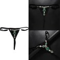 thumbnail image 2 of Yokua Women Sexy Rhinstones Underwear Body Chain Low Rise G String Thongs Panties, 2 of 9