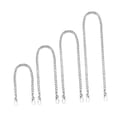 thumbnail image 3 of Corturas de la cadena de bolsas 4x embrague de reemplazo desmontable para bolso de bolso de bolsas de playa bolsas de bolso Plata, 3 of 9