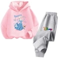 thumbnail image 3 of Conjunto de sudadera con capucha de Blancanieves de Disney para niñas de 3 a 14 años, sudadera informal de calle kawaii para niños, mono de camión de Frozen para niños, 3 of 5