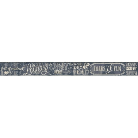 - Country Keepsakes Laundry Chalkboard Border Wallpaper