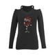 thumbnail image 5 of Blusa informal de manga larga con cuello en V y hombros descubiertos para mujer Fridja  FKASFK3895, 5 of 5