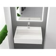thumbnail image 2 of CastelloUSA Wall-Mounted Single Bathroom Sink with Concealed Drain Plate in White, 2 of 6