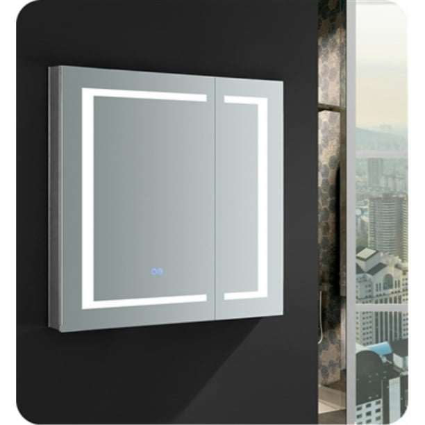 Fresca Spazio 30" Wide x 30" Tall Bathroom Medicine w/ LED