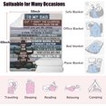 thumbnail image 4 of Personalized Blanket Gifts for Mom Dad, Cozy Fleece Sofa Throw Blankets for Christmas Anniversary Valentines Birthday Day (to Dad from Son-Blue, 60" x 50"), 4 of 5