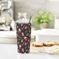 thumbnail image 6 of Christmas 20oz Tumbler with Lid and Straw for Women Men, Sweet Candy Canes Berry Snowflake Insulated Mug Love House Cookies Steel Tumbler Double Wall Vacuum Travel Mug Coffee Cup, 6 of 6