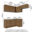 thumbnail image 3 of Cocina Integral Esquinera 349cm Marrón Glamy Madesa 07, 3 of 10