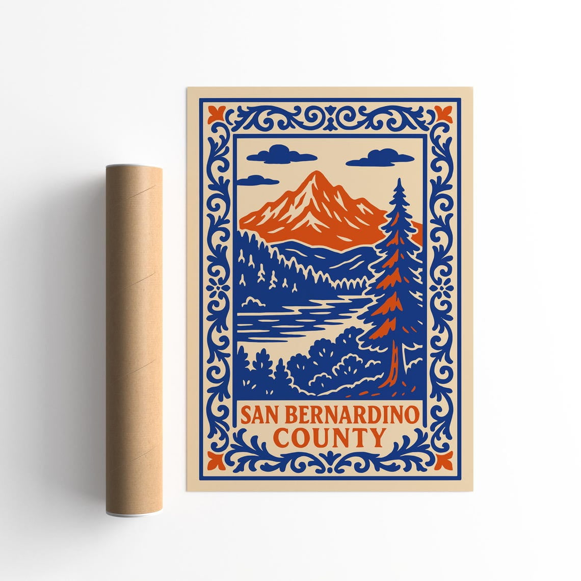 San Bernardino County Scenic Mountain Landscape Wall Art Home Decor Office Wall Art