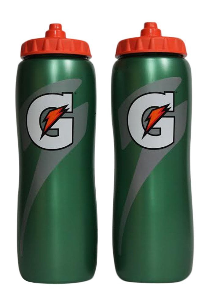 Gatorade 32 Oz Squeeze Water Sports Bottle  Pack of 2  New Easy Grip