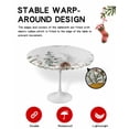 thumbnail image 2 of Round Tablecloth with Elastic Christmas Waterproof Stain-proof Table Cover Wipeable Fitted Table Cloths for 55"-60" Round Tables Dining Kitchen Indoor Outdoor Use, 2 of 6