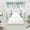 White Green Yellow, variant on Green Eucalyptus Leaves Swag Curtains for Kitchen/Bedroom/Living Room, Summer Botanical Daisy Black Plaid Scalloped Curtains 63 Inch Long, Window Swag Topper Curtains Valances 2 Panels Set 36"x63"