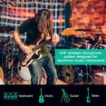 thumbnail image 2 of Wireless Guitar System,UHF Wireless Guitar Transmitter Receiver 164Feet Range with HD LED Screen for Electric Guitar Bass Musical Instruments （Black）, 2 of 6